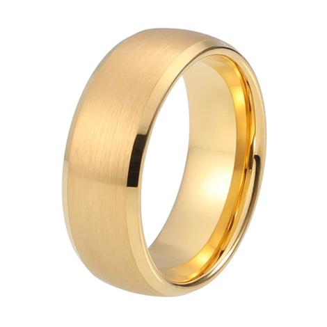 Paris Jewelry Tungsten 8mm Gold Brushed Ring Wedding Band For Men & Women