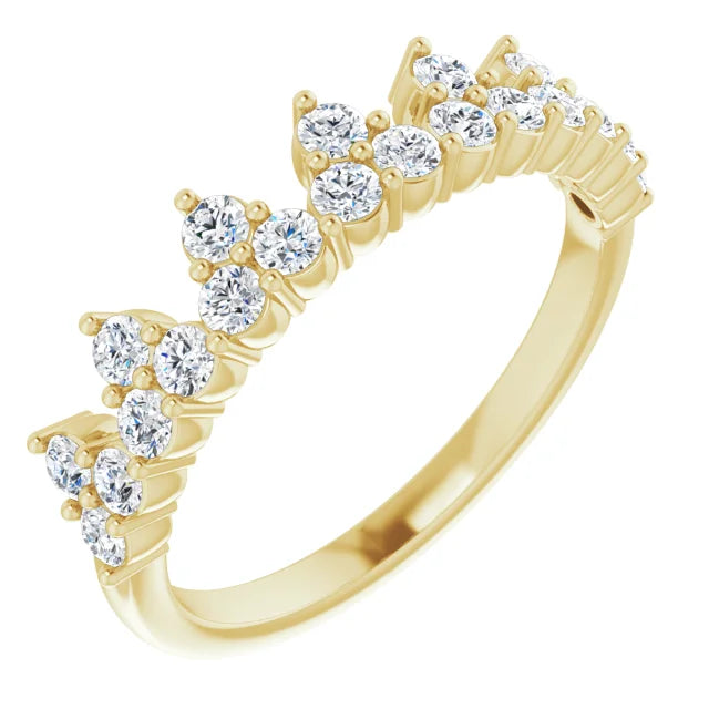 14K Yellow Gold 5/8 CTW Lab-Grown Diamond Stackable Ring