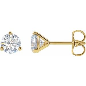 14K Yellow Gold 1 CTW Lab-Grown Diamond Stud Earrings