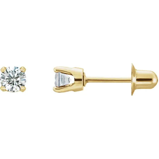 14K Yellow Gold 1/5 CTW Natural Diamond Earrings