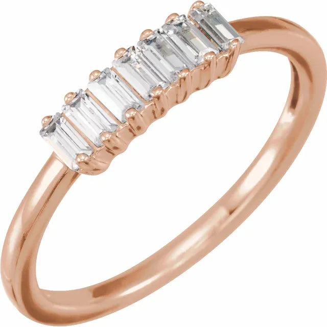 14K Rose Gold 1/3 CTW Lab-Grown Diamond Ring