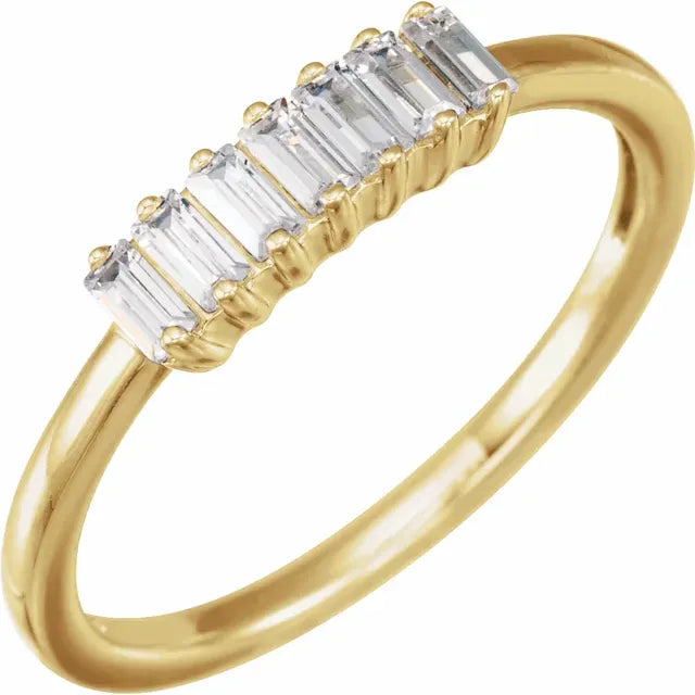 14K Yellow Gold 1/3 CTW Lab-Grown Diamond Ring